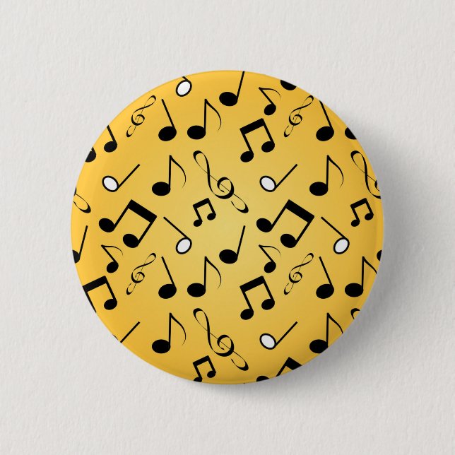 Music pattern 2 inch round button (Front)