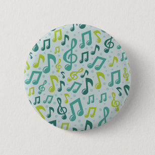 Music pattern 2 inch round button