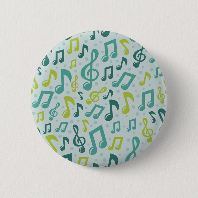 Music pattern 2 inch round button (Front)