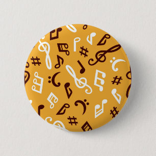 Music pattern 2 inch round button