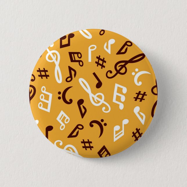 Music pattern 2 inch round button (Front)