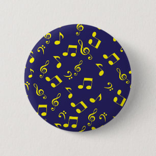 Music pattern 2 inch round button