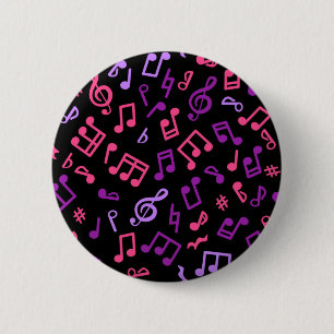 Music pattern 2 inch round button