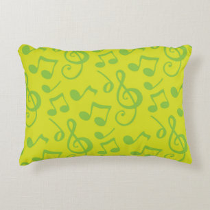 Music pattern accent pillow
