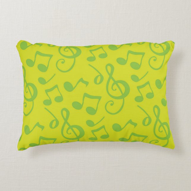 Music pattern accent pillow (Front)