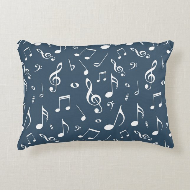 Music pattern accent pillow (Front)