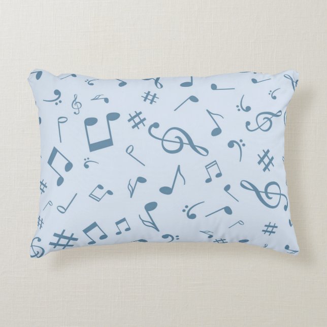 Music pattern accent pillow (Front)
