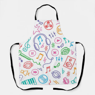 Music pattern apron