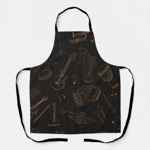 Music pattern apron