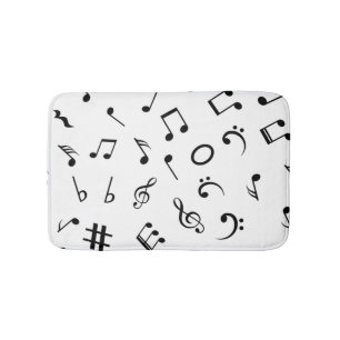 Music pattern bath mat