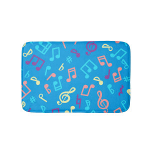 Music pattern bath mat