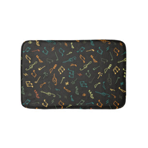 Music pattern bath mat