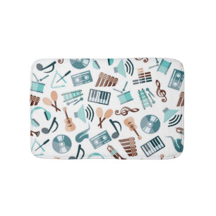 Music pattern bath mat