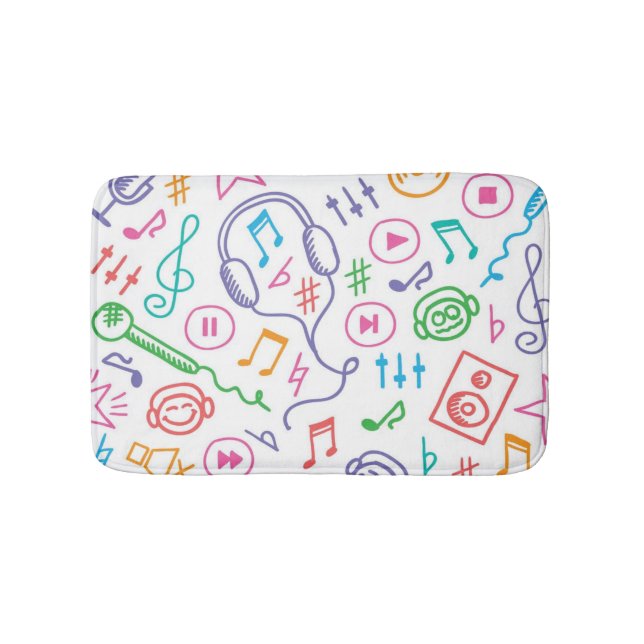 Music pattern bath mat (Front)