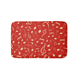Music pattern bath mat