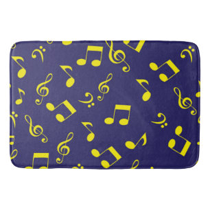 Music pattern bath mat