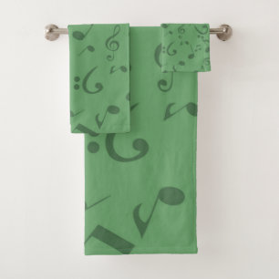 Music pattern bath towel set
