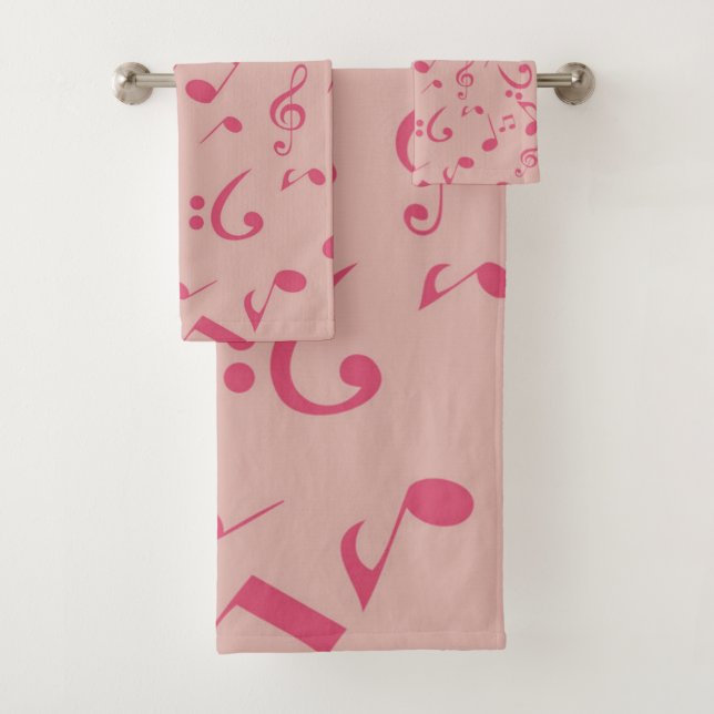 Music pattern bath towel set (Insitu)