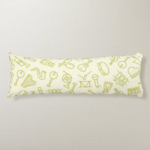 Music pattern body pillow