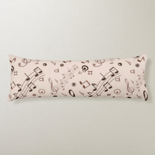 Music pattern body pillow