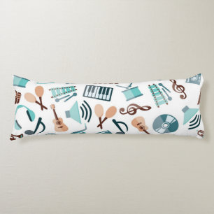 Music pattern body pillow