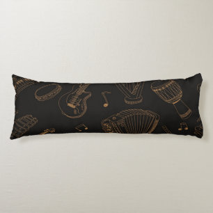 Music pattern body pillow