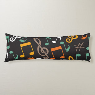 Music pattern body pillow