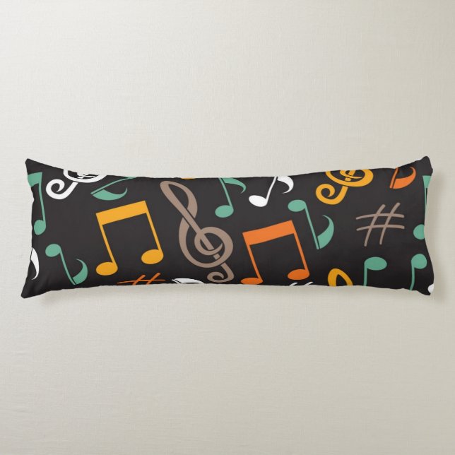Music pattern body pillow (Front)