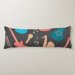 Music pattern body pillow