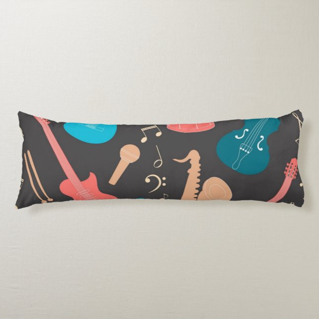 Music pattern body pillow (Front)