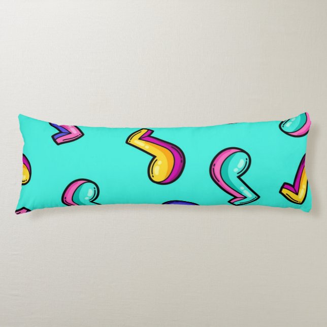 Music pattern body pillow (Front)
