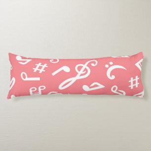 Music pattern body pillow