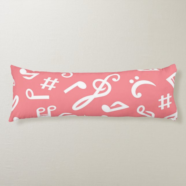 Music pattern body pillow (Front)