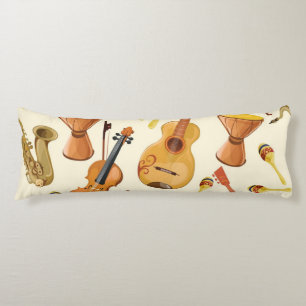 Music pattern body pillow