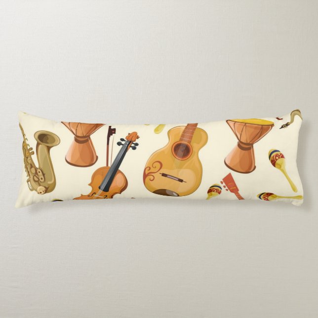 Music pattern body pillow (Front)