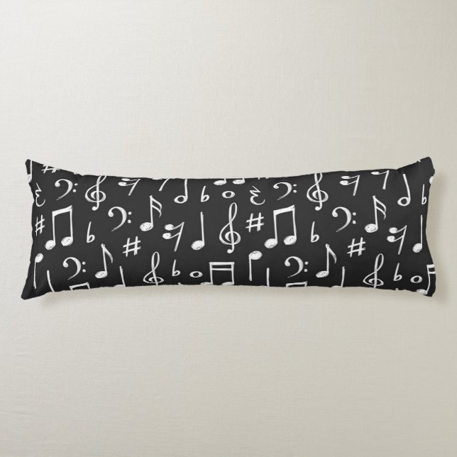Music pattern body pillow (Front)