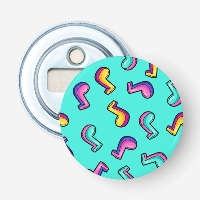 Music pattern bottle opener (Front)
