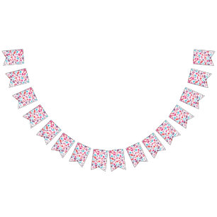 Music pattern bunting flags