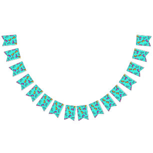 Music pattern bunting flags