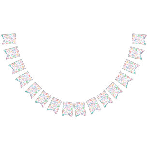 Music pattern bunting flags
