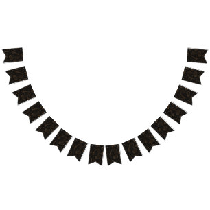 Music pattern bunting flags