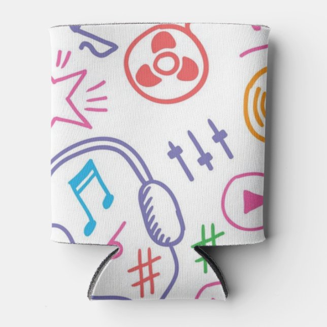 Music pattern can cooler (Front)