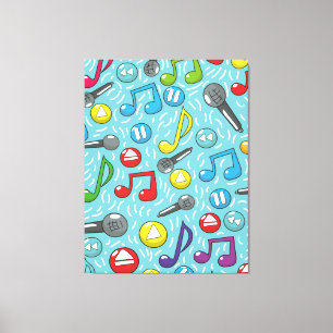 Music pattern canvas print