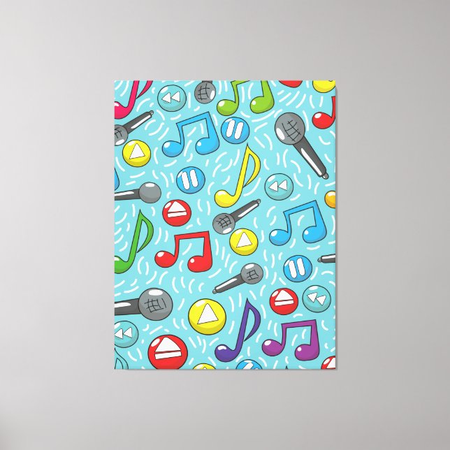 Music pattern canvas print (Front)