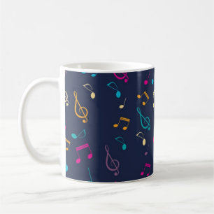 Music pattern coffee mug