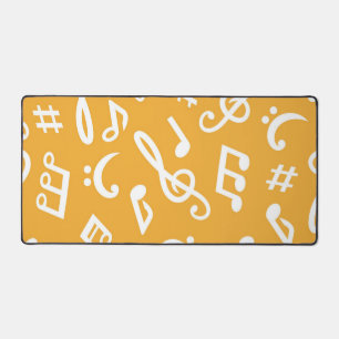 Music pattern desk mat