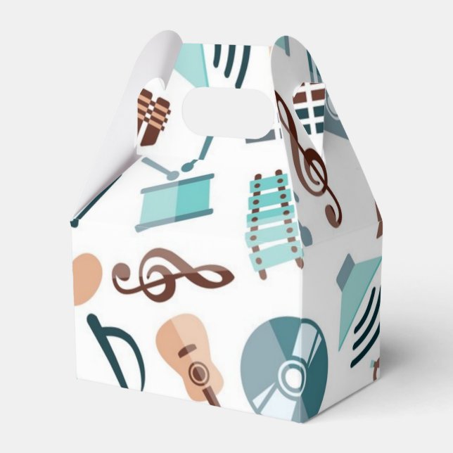 Music pattern favor box (Front Side)