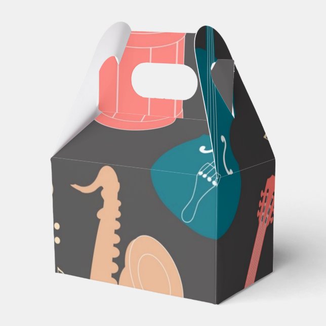 Music pattern favor box (Front Side)