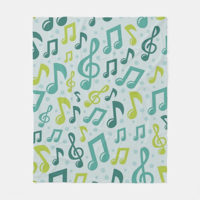 Music pattern fleece blanket (Front)