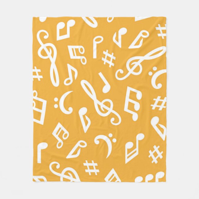 Music pattern fleece blanket (Front)
